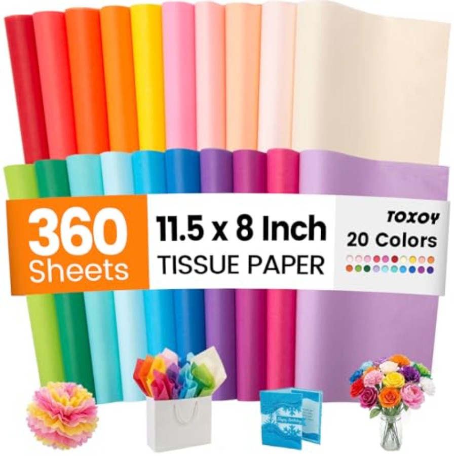 Art Craft With Paper - 360 Sheets Tissue Paper Bulk, 11.5