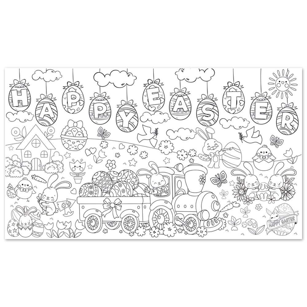 Art Craft Doodle - DIY Easter Giant Coloring Poster Cartoon