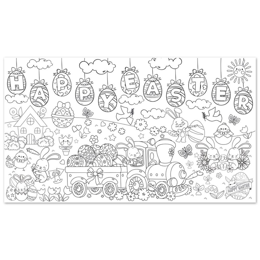 Art Craft Jumbo - DIY Easter Giant Coloring Poster Cartoon