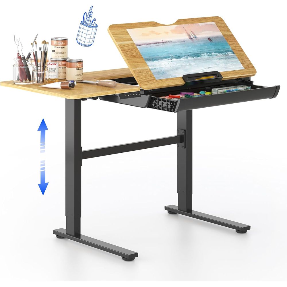 Art & Craft Qatar - Adjustable Height Electric Standing Desk, 47.2x23.6,