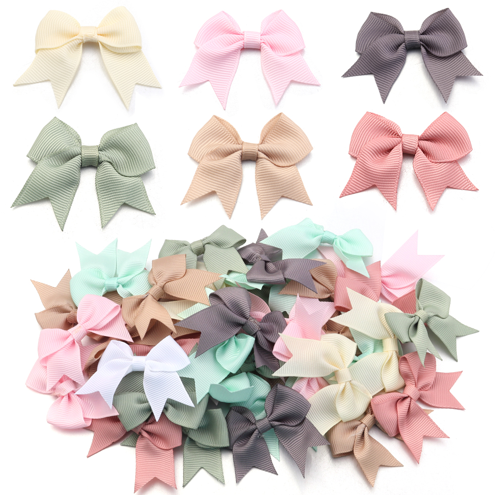 Art Craft Party - 20Pcs 4x6cm Satin Ribbon Bowknot Decoration