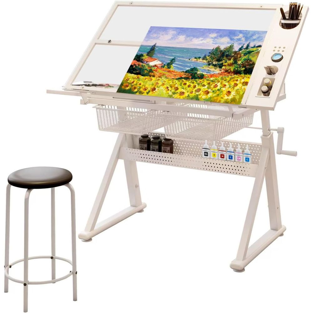Art & Craft Qatar - Adjustable Artistic Drafting Table with Tempered