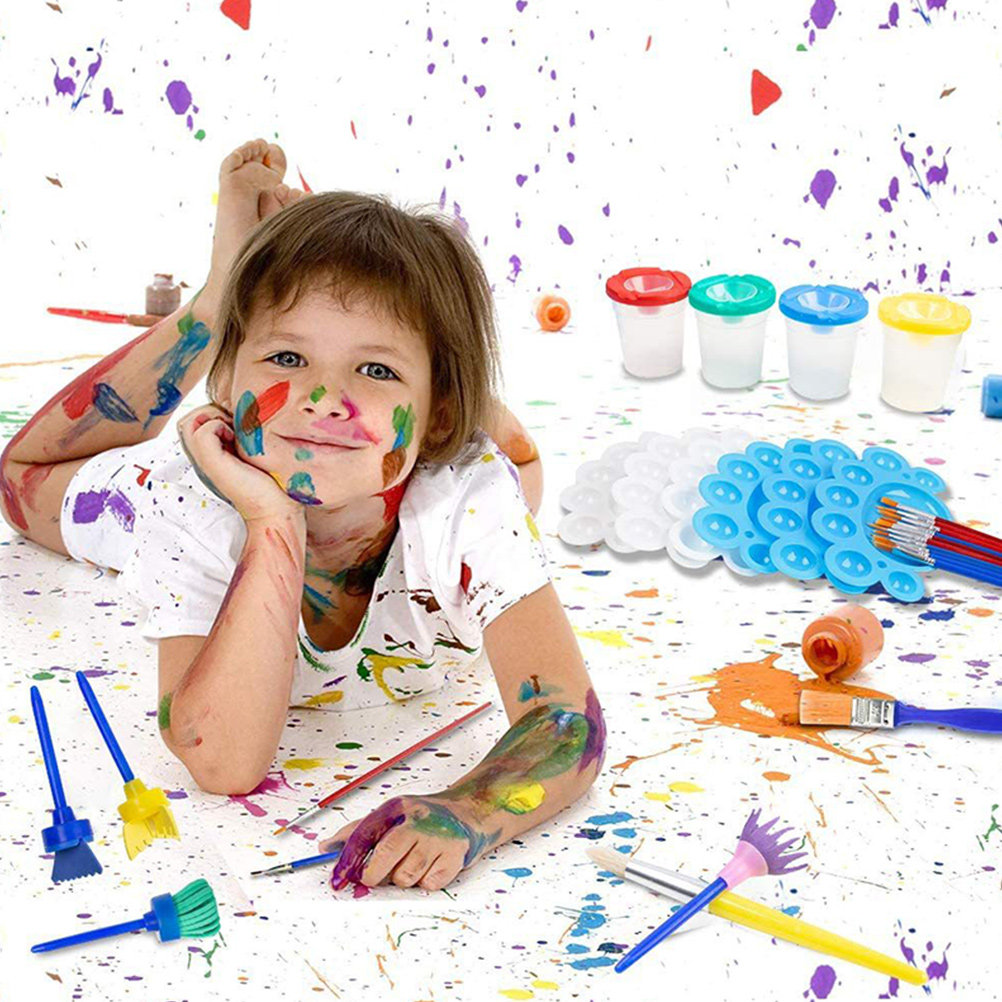 Art Craft Doodle - 1Set Kids Painting Brushes Kit Premium
