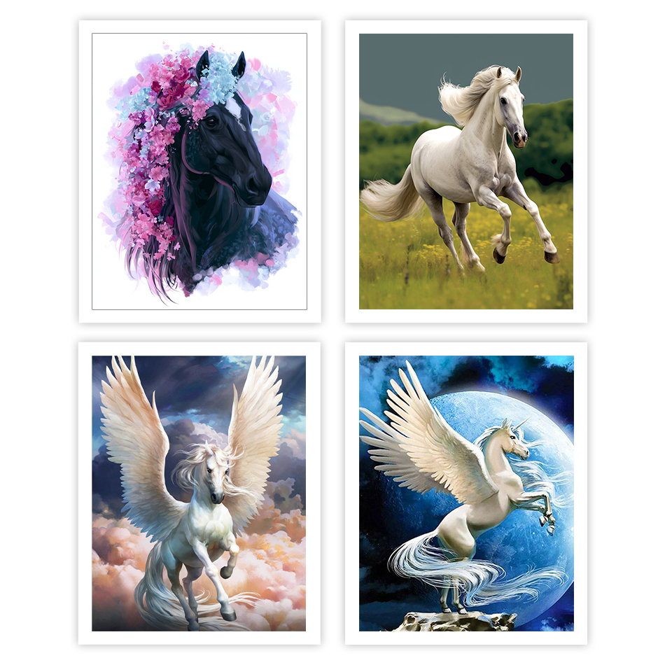 Art Craft Horse - 1pc frameless Painting By Numbers For