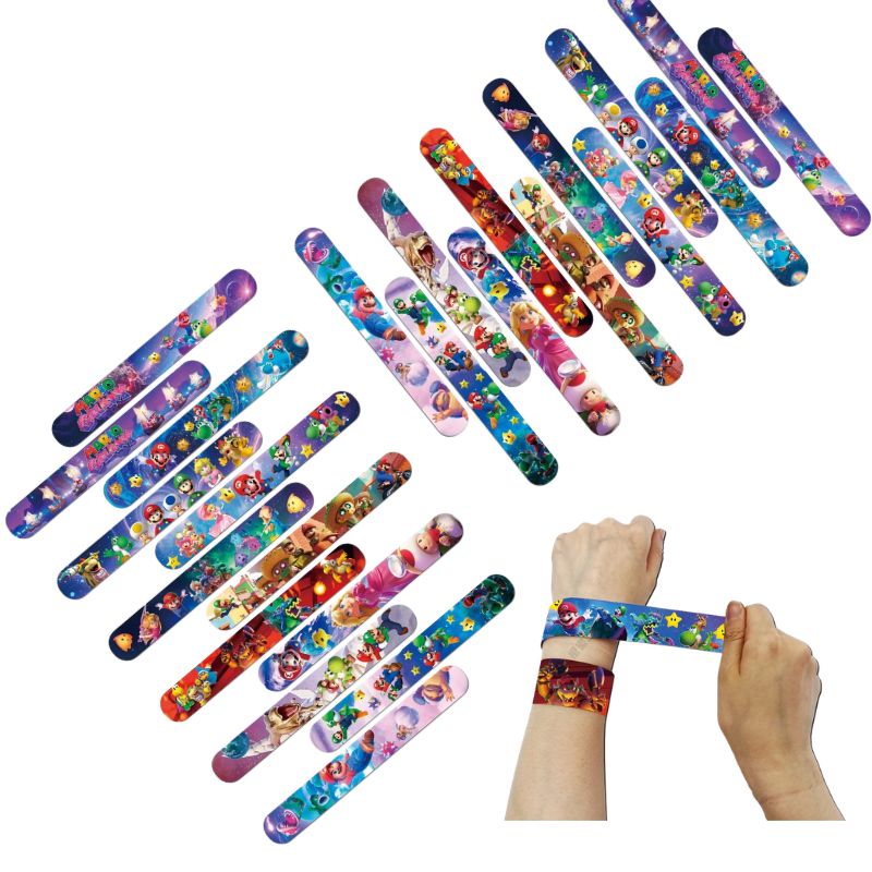 Art Craft Party - Super Mario PVC Slap Bracelets Kids