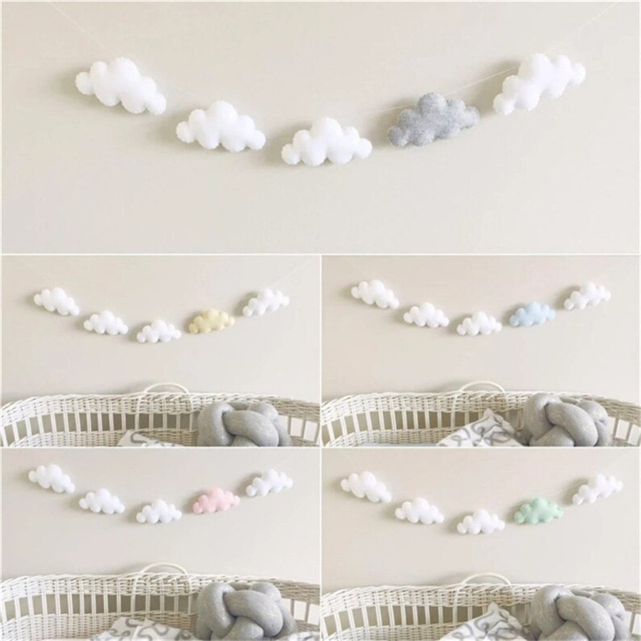Art Craft Party - Nordic Felt Cloud Garlands String Wall