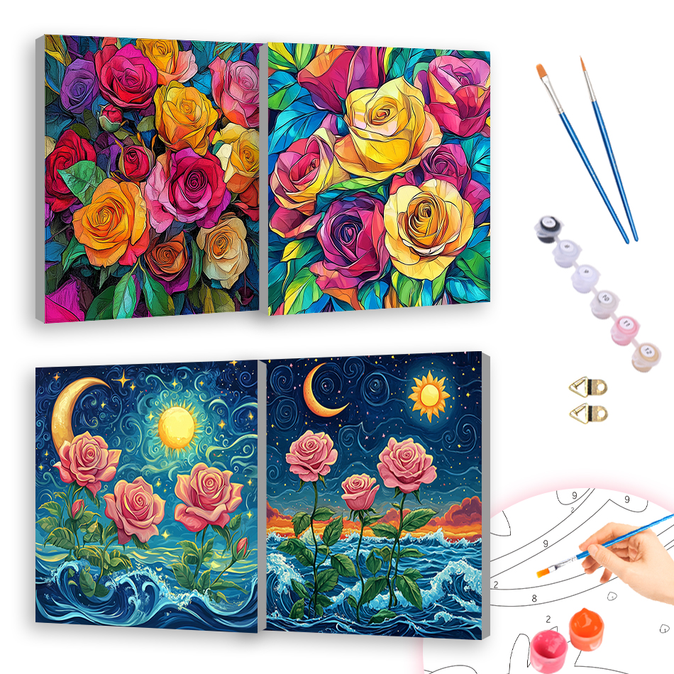 1pc frameless Oil Painting By  – Art Craft Rose Bewertung und Preis