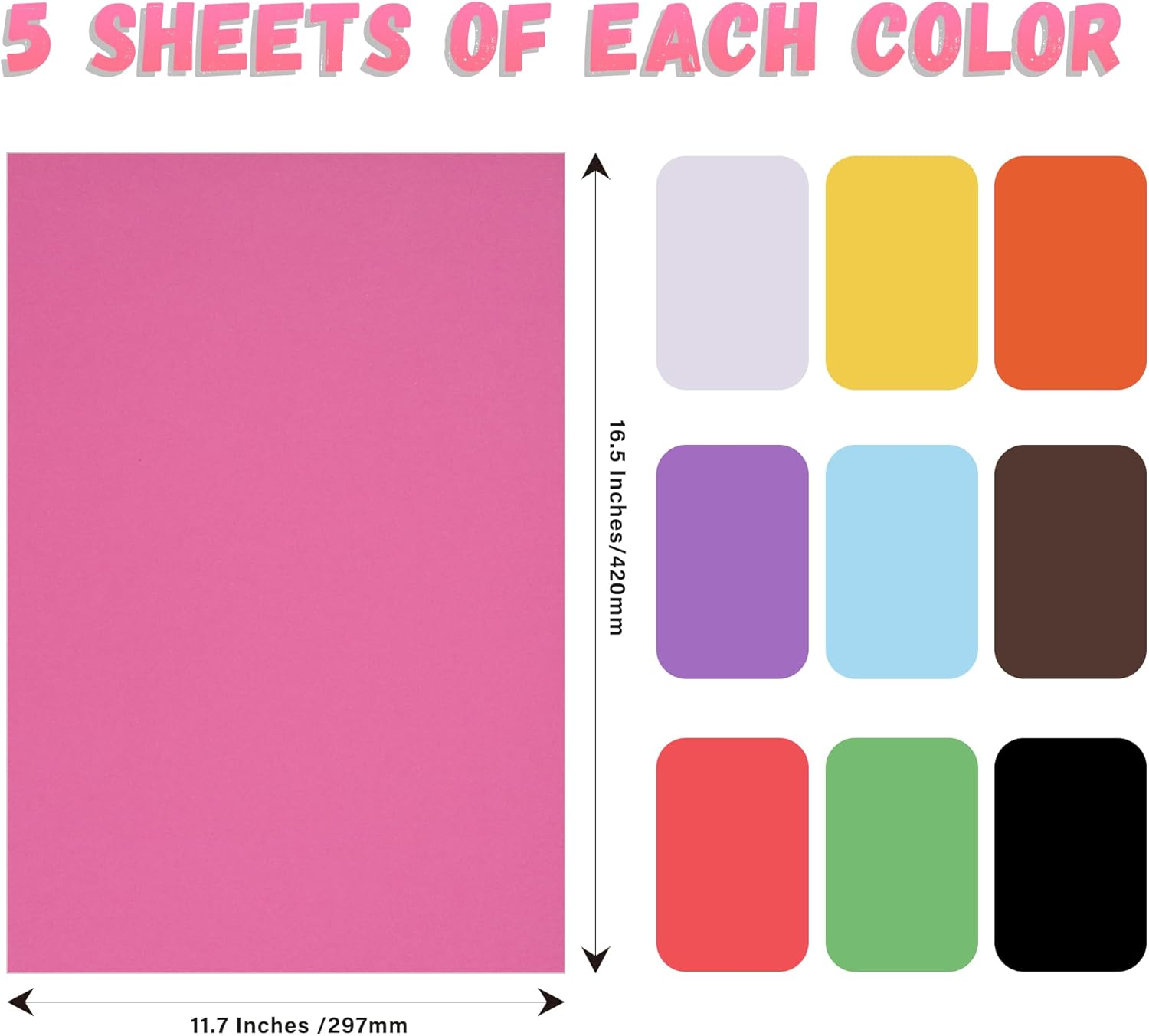 50 Colored Poster Boards 11.7x – Exhibition Of Art And Craft Bewertung und Preis
