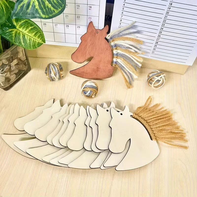 20pcs Wooden Horse Head Decora – Art Craft Horse Bewertung und Preis