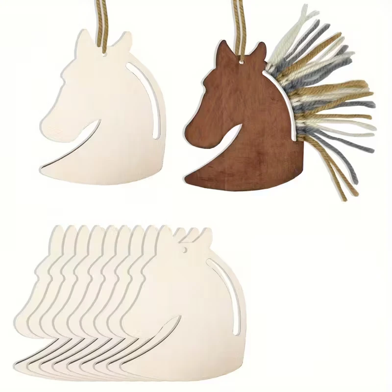 20pcs Wooden Horse Head Decora – Art Craft Horse Bewertung und Preis