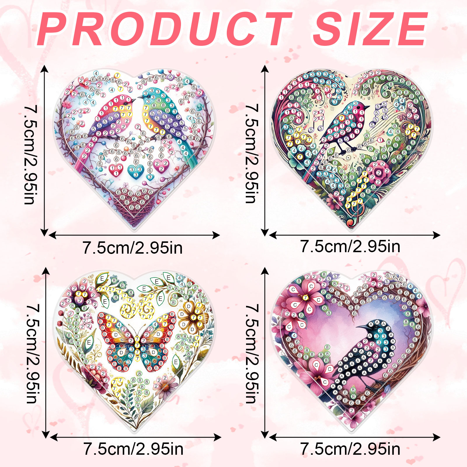 4PCS Diamond Painting Heart Sh – Art Craft Kit Bewertung und Preis