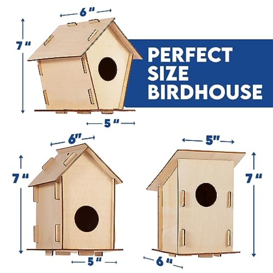 Kit - Unfinished Wood Bird Hou – Art Craft Kit Bewertung und Preis