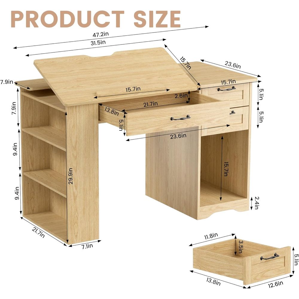Adjustable Desk with Storage,  – Art & Craft Qatar Bewertung und Preis