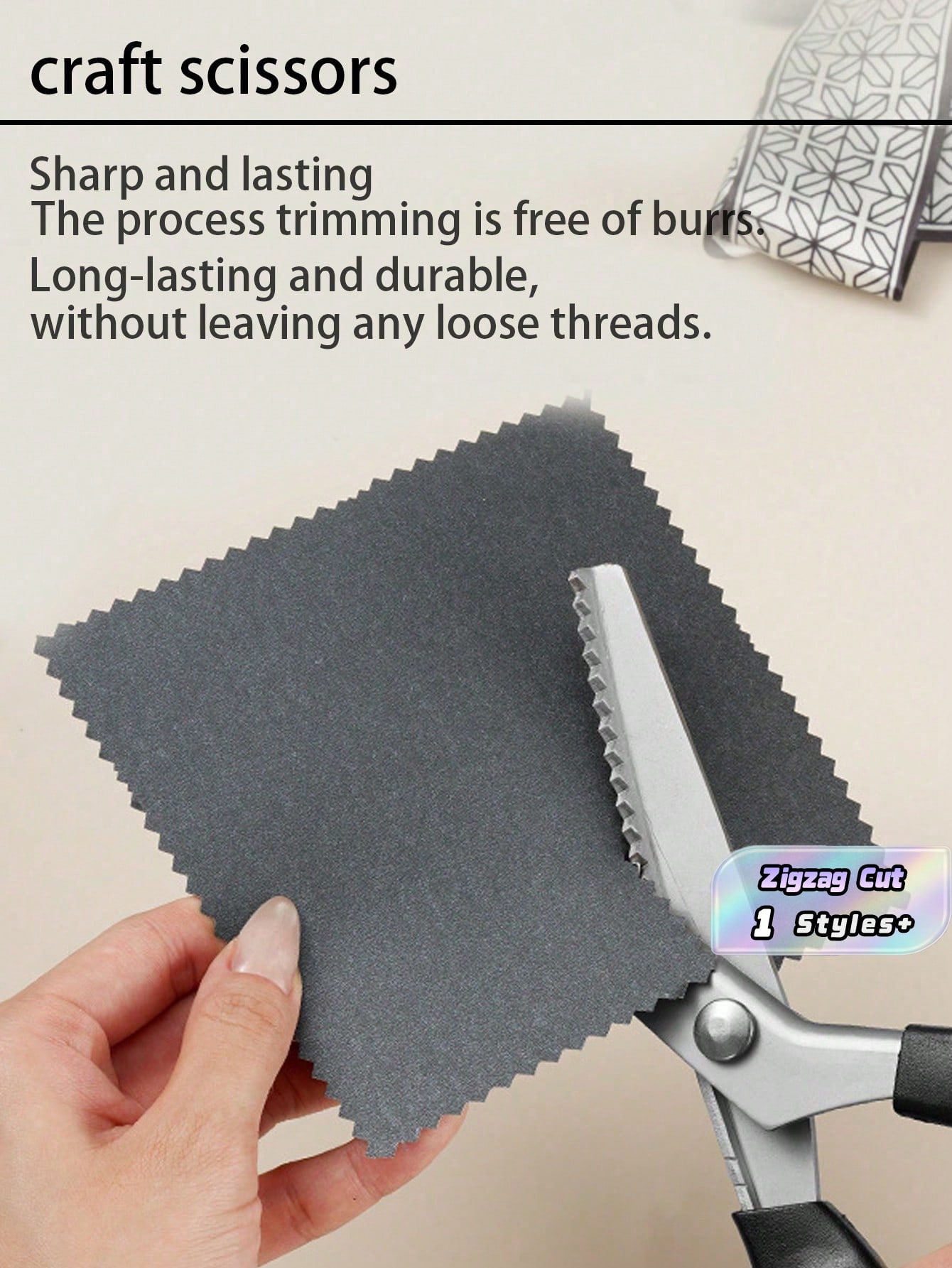 1PC Professional Black Stainle – Art And Craft Zig Zag Scissors Bewertung und Preis