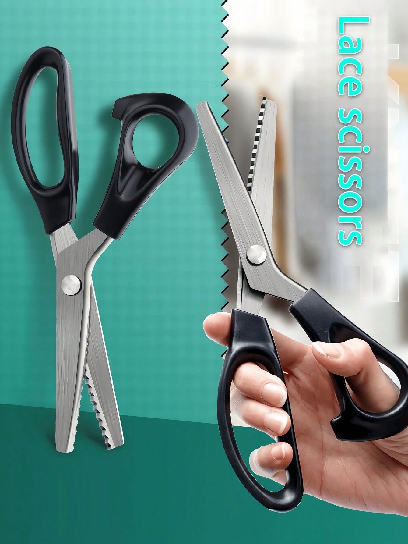1PC Professional Black Stainle – Art And Craft Zig Zag Scissors Bewertung und Preis