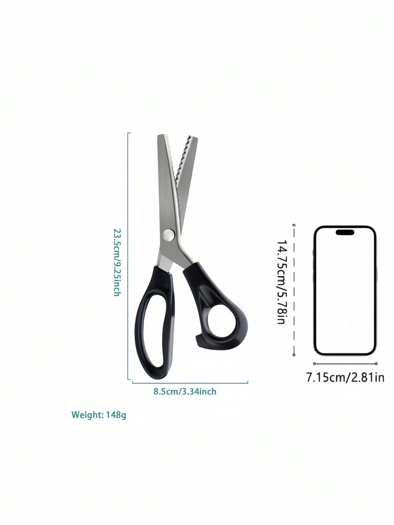 1PC Professional Black Stainle – Art And Craft Zig Zag Scissors Bewertung und Preis