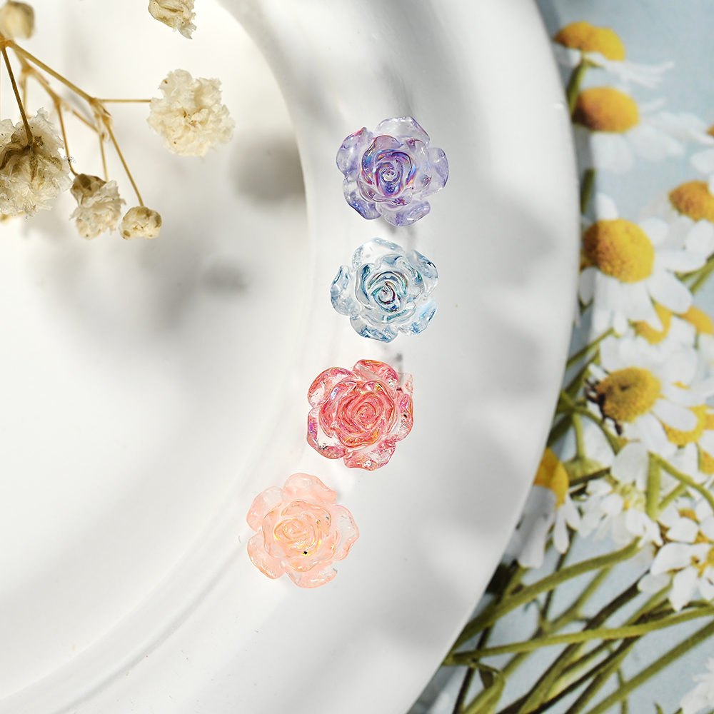 100pcs Resin Glitter Rose Flat – Art Craft Rose Bewertung und Preis