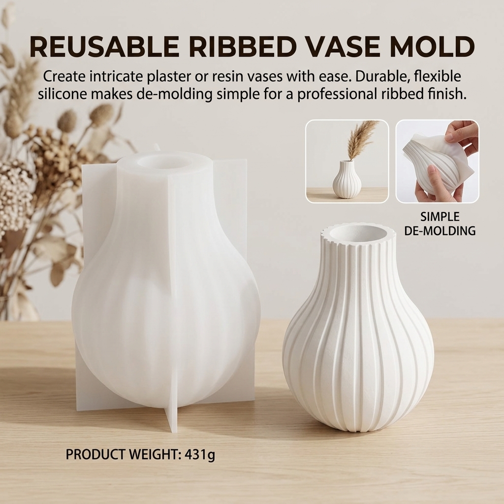 Silicone Vase Mold with Stripe – Art Craft Party Bewertung und Preis