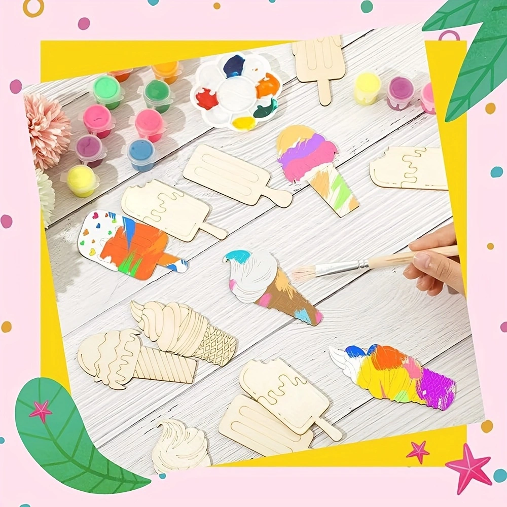 6/30pcs Ice Cream Wood Cutouts – Art Craft Doodle Bewertung und Preis