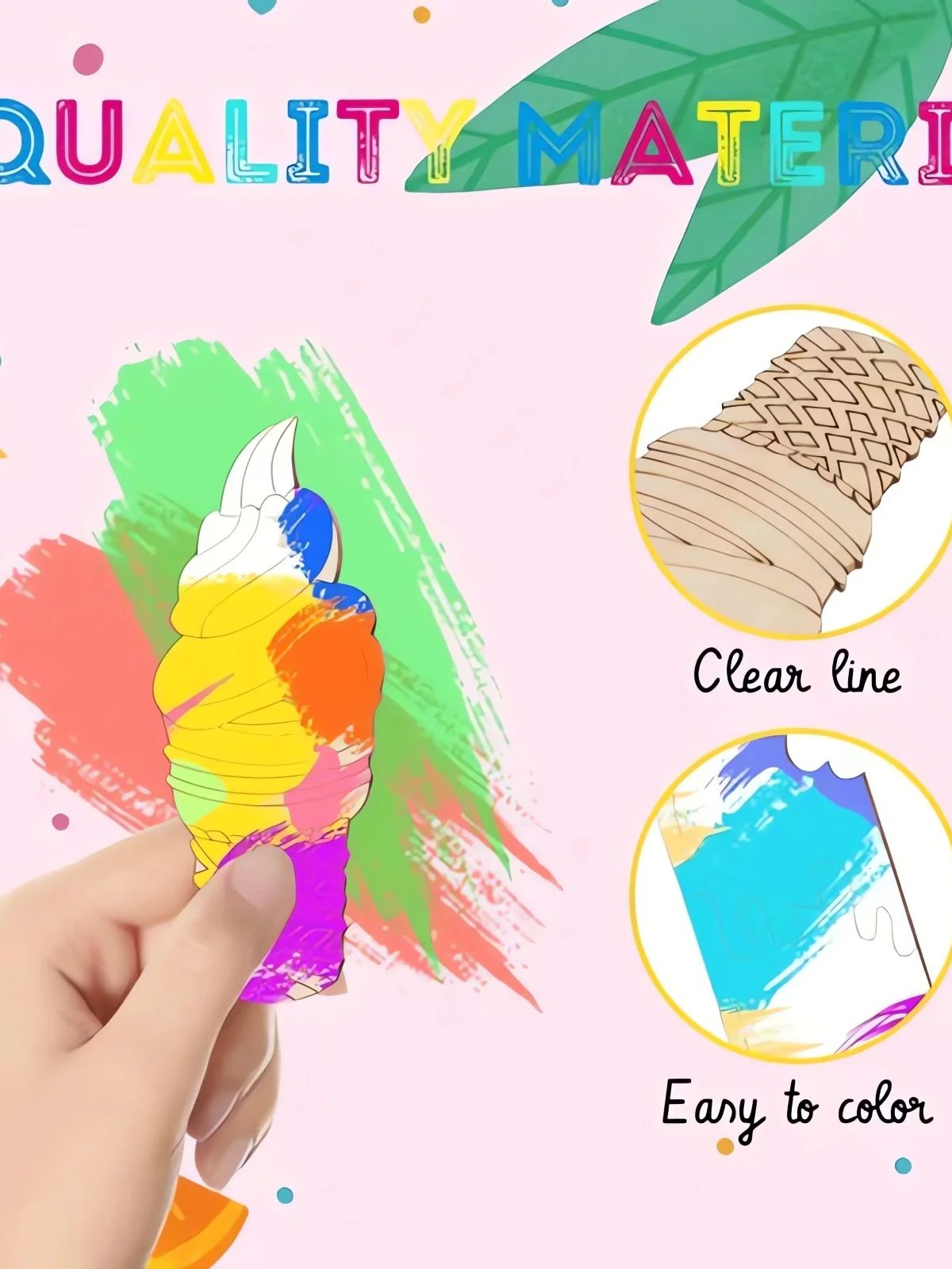 6/30pcs Ice Cream Wood Cutouts – Art Craft Doodle Bewertung und Preis
