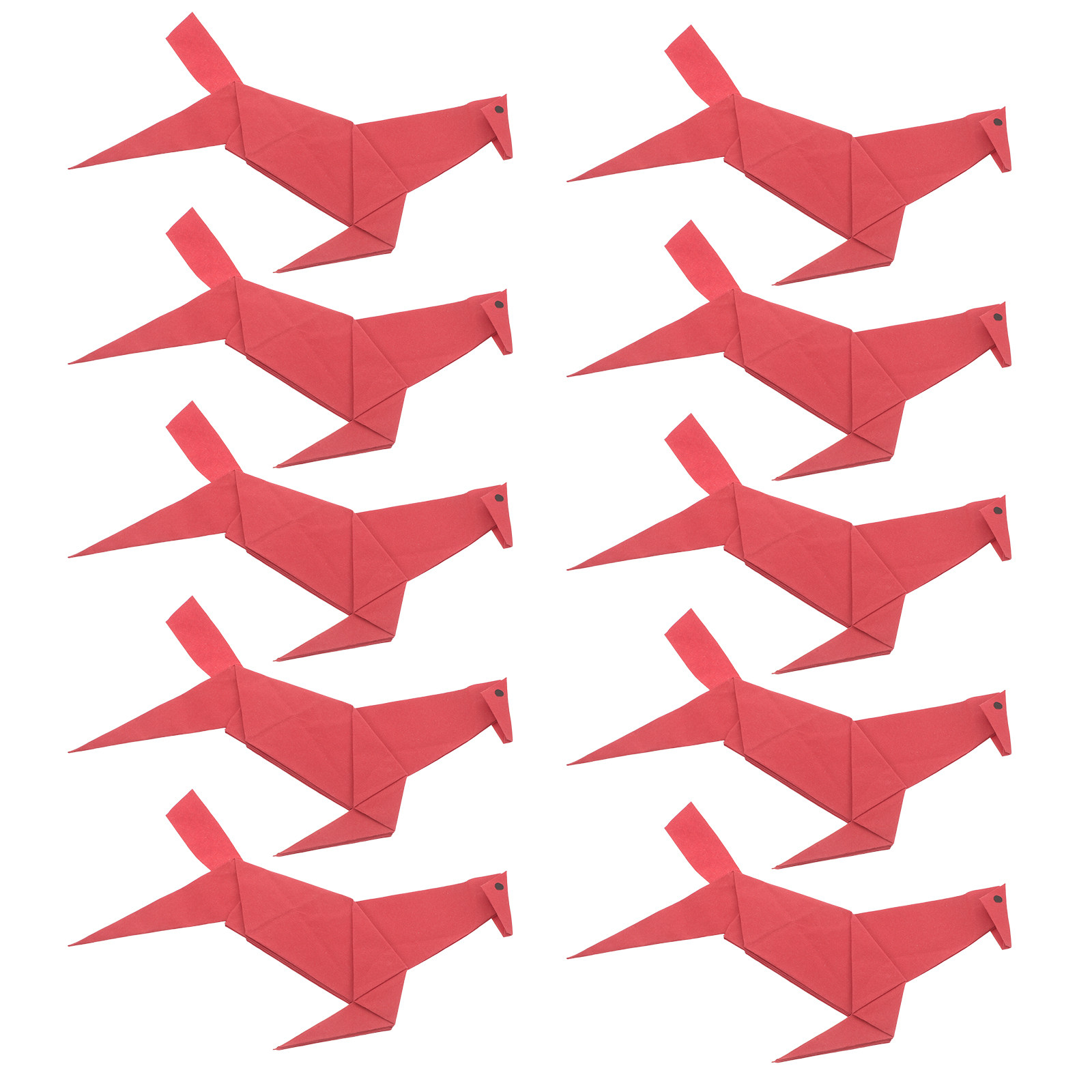 10Pcs Red Origami Horse Paper  – Art Craft Horse Bewertung und Preis