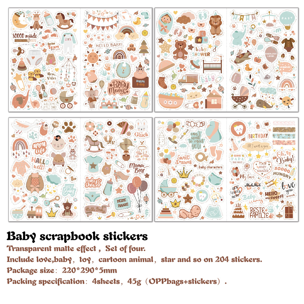 4 sheets/pack Baby Scrapbook S – Art Craft 6 Year Old Bewertung und Preis