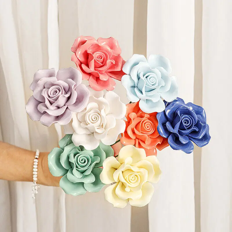 1PC Ceramic Rose Flowers Decor – Art Craft Rose Bewertung und Preis