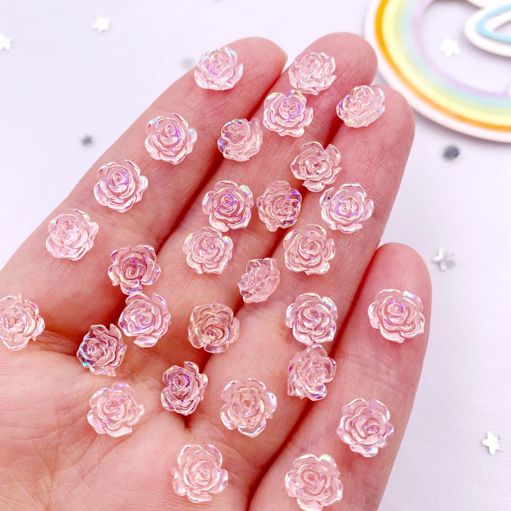 50Pcs 6mm / 8mm  AB Resin Glit – Art Craft Rose Bewertung und Preis