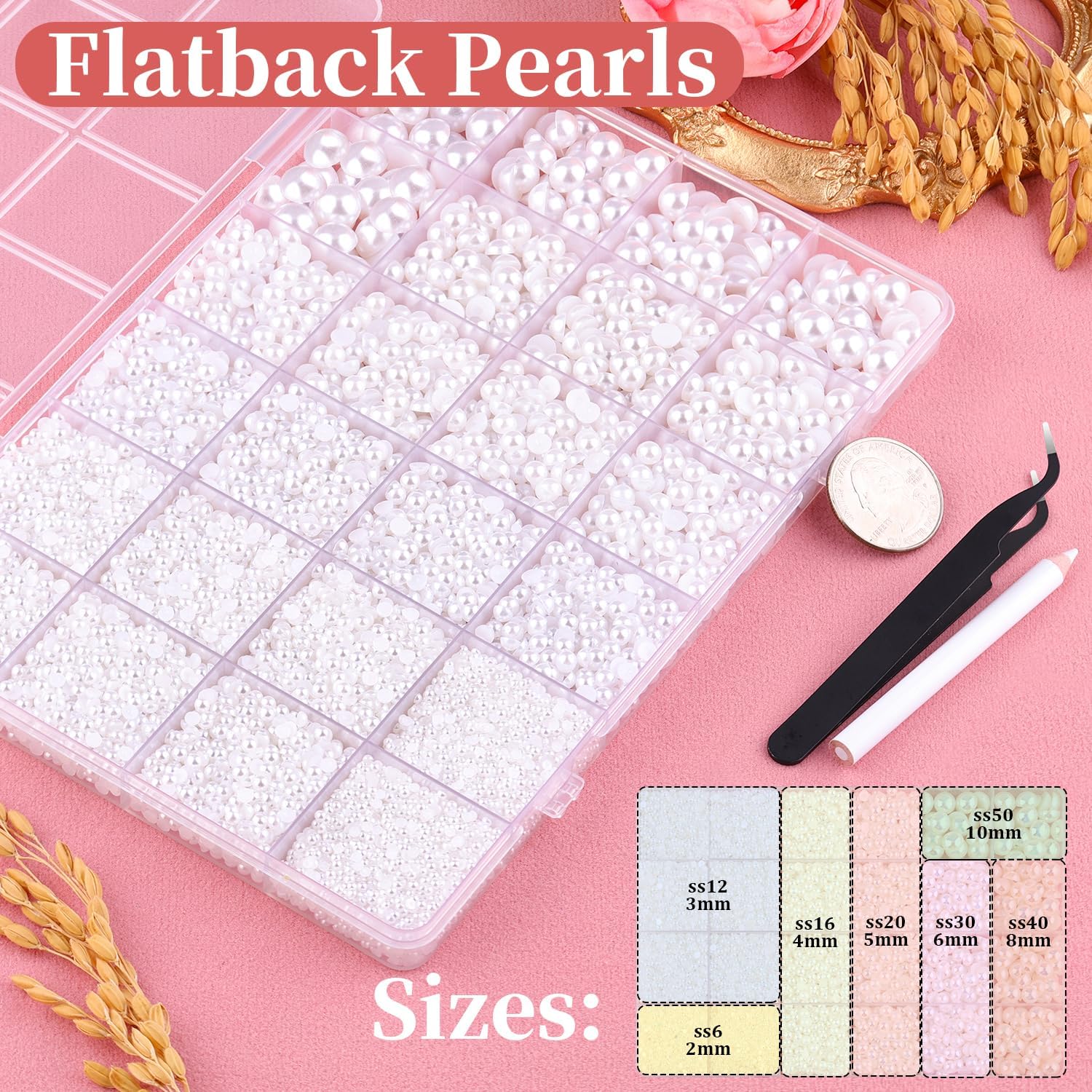 16500Pcs White Flatback Pearls – Art Craft Kit Bewertung und Preis