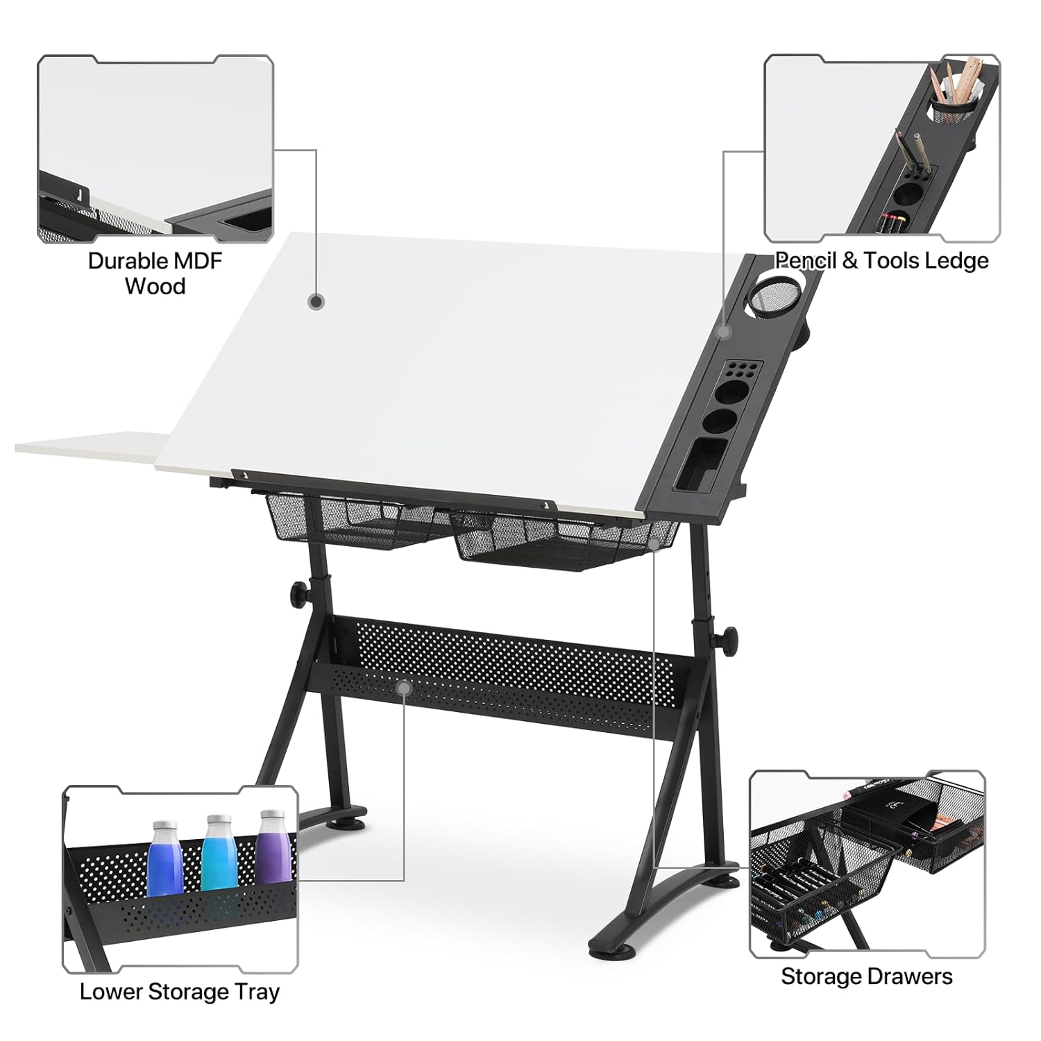 Adjustable Drafting Desk with  – Art & Craft Qatar Bewertung und Preis