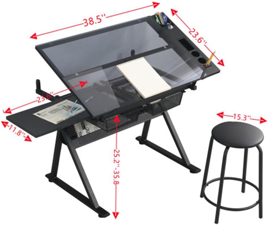 Table w/Stool, Height Adjustab – Art & Craft Qatar Bewertung und Preis