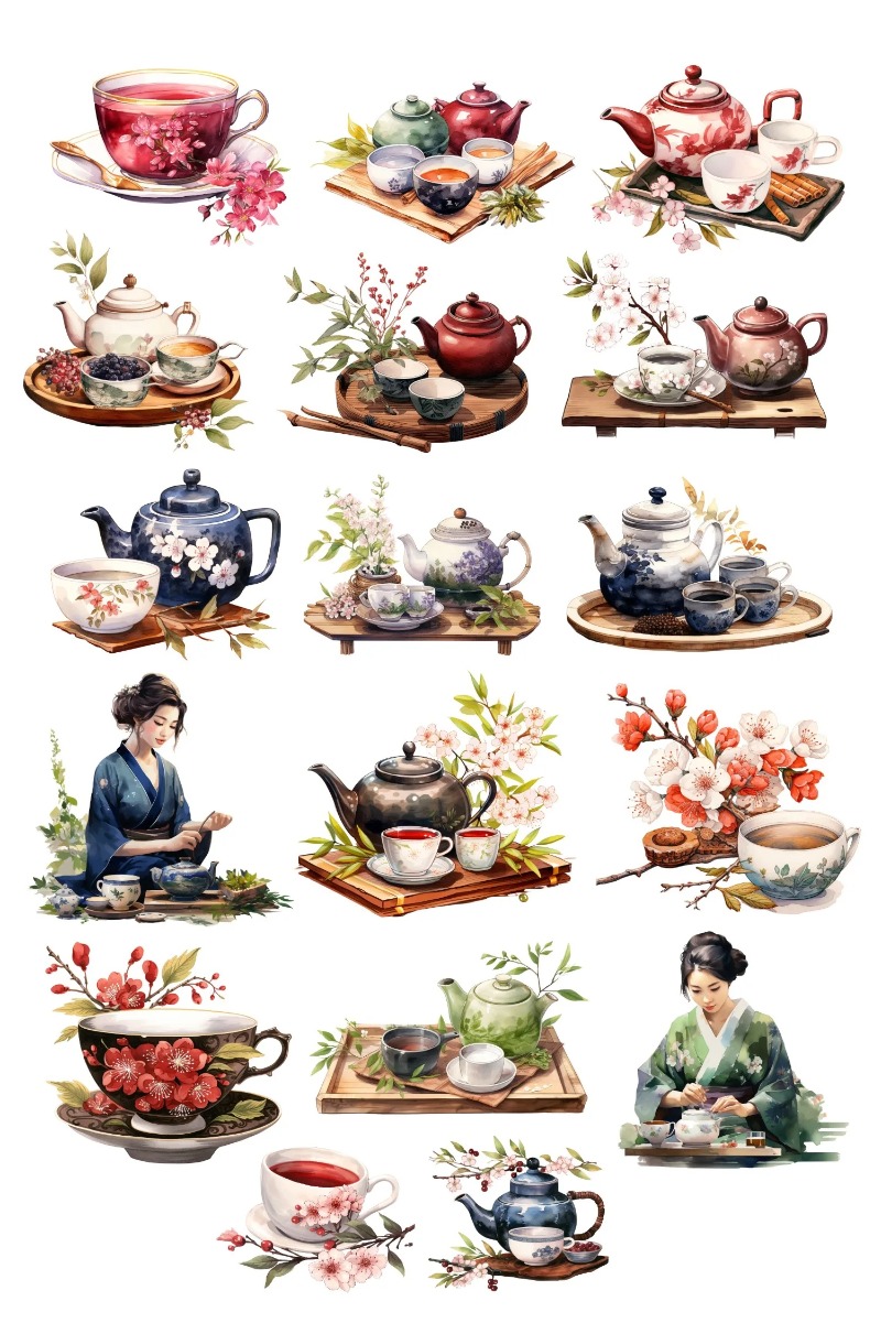 Cute Watercolor Tea Ceremony,  – Art Craft 6 Year Old Bewertung und Preis