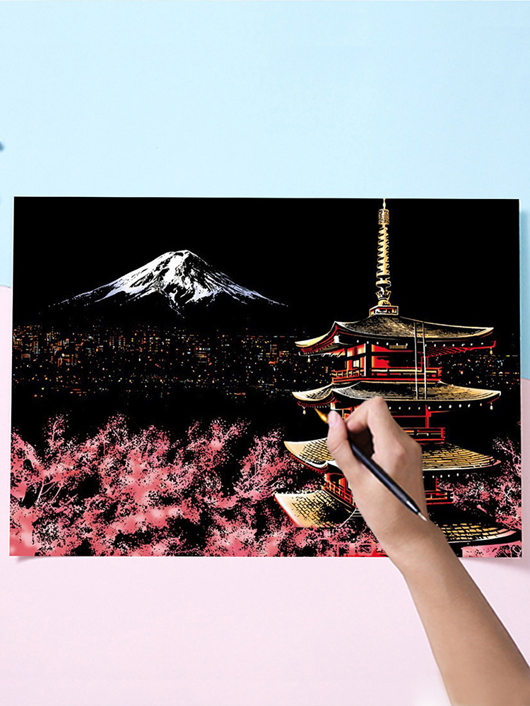 Night Scene Rainbow Scratch Pa – Art Craft Night Bewertung und Preis