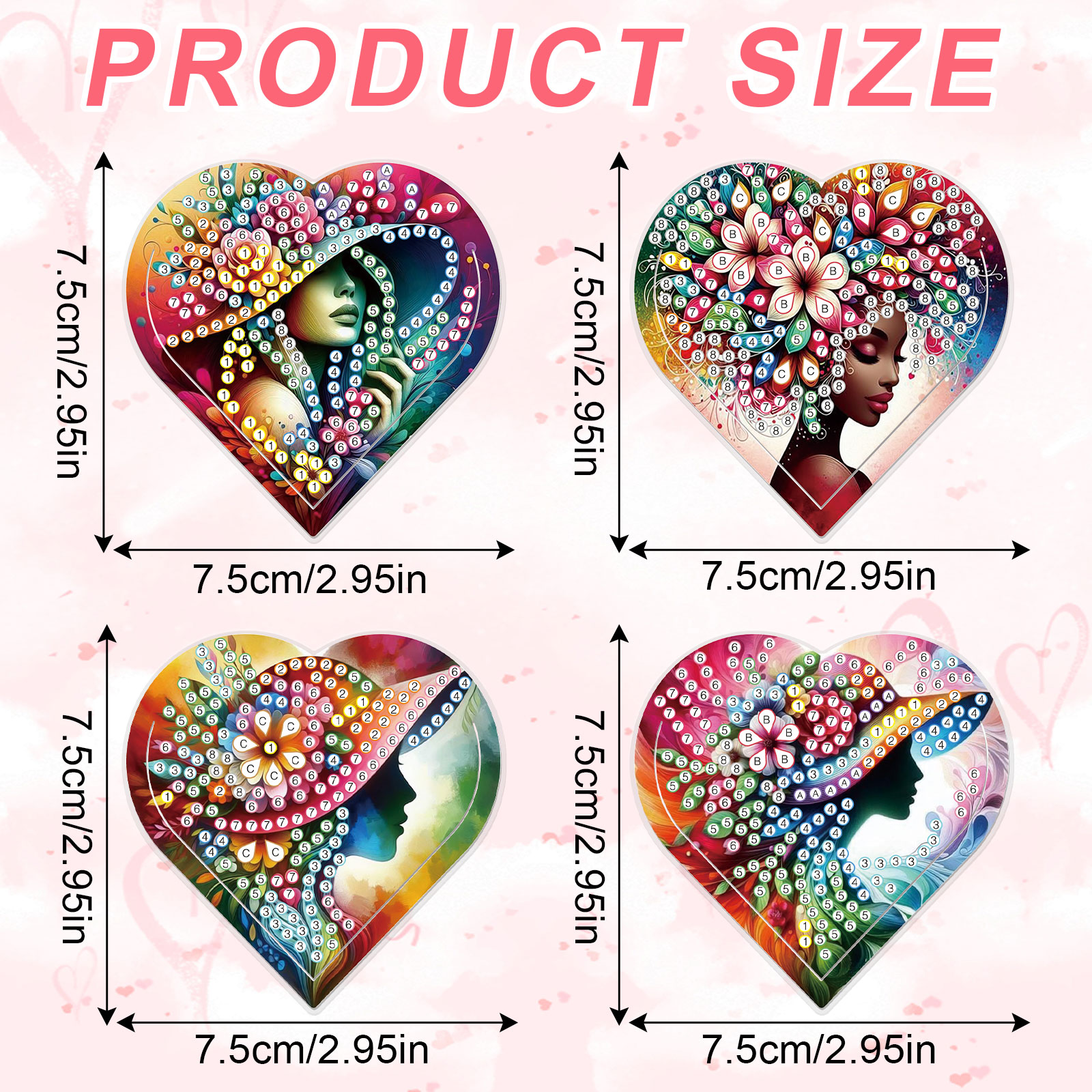 4PCS Diamond Painting Heart Sh – Art Craft Kit Bewertung und Preis