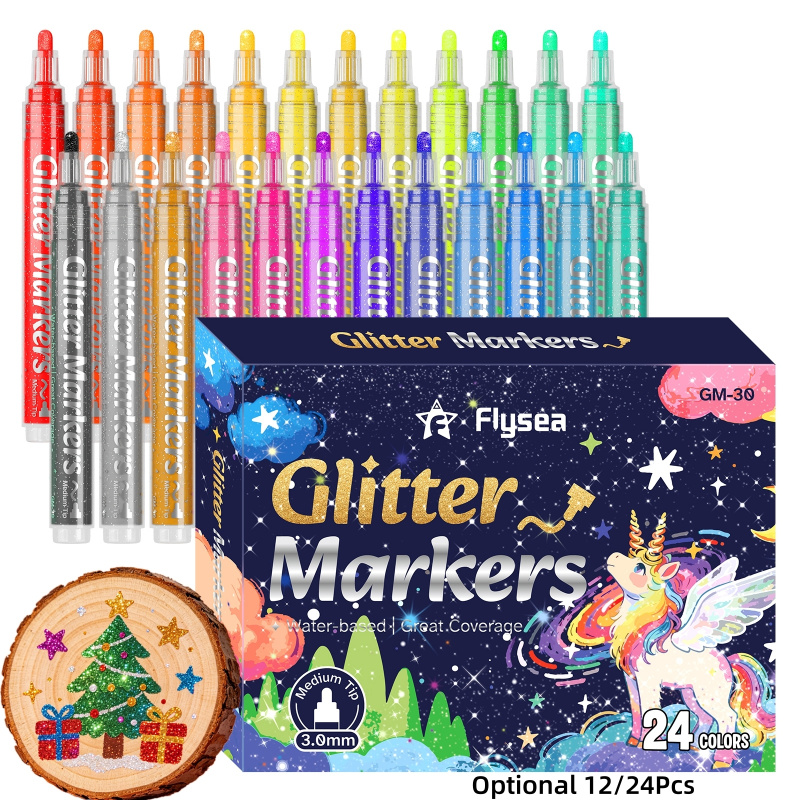 12/24 Color Acrylic Glitter Ma – Art Craft Doodle Bewertung und Preis