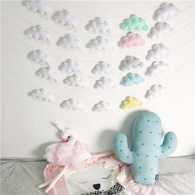 Nordic Felt Cloud Garlands Str – Art Craft Party Bewertung und Preis